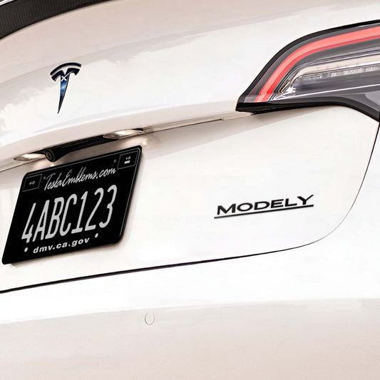 “Model Y” Black ABS Tesla Emblem | Rear Trunk Badging - Tesla Emblems
