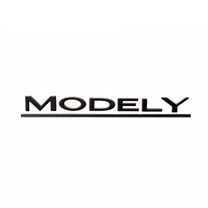 “Model Y” Black ABS Tesla Emblem | Rear Trunk Badging - Tesla Emblems