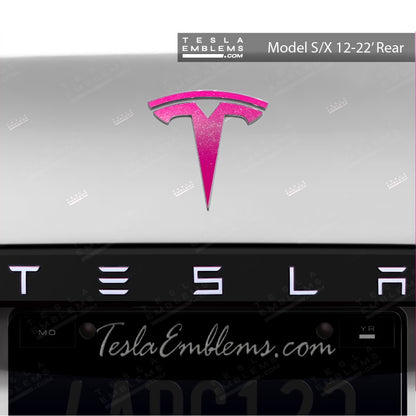 KPMF Gloss Momentum Pink Tesla Emblem Decals (Front + Back)