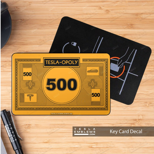 Monopoly Money NFC Keycard Decal - Tesla Emblems