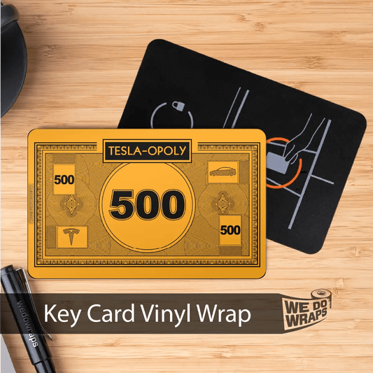 Tesla - opoly Money | NFC Key Card Wrap - Tesla Emblems