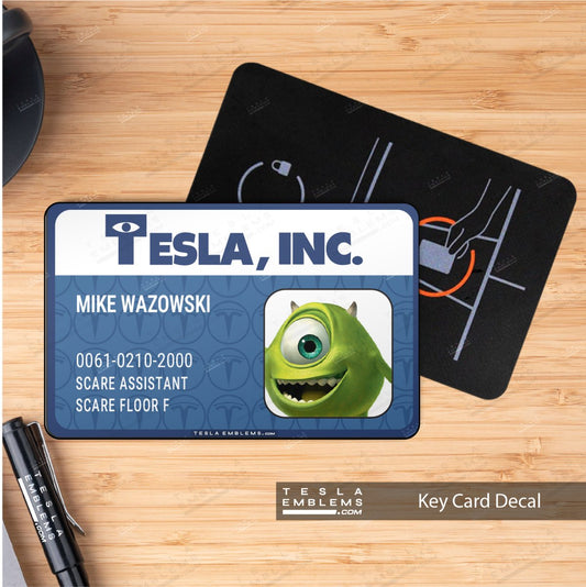 Mike's Monsters, Inc. Scare ID NFC Keycard Decal - Tesla Emblems