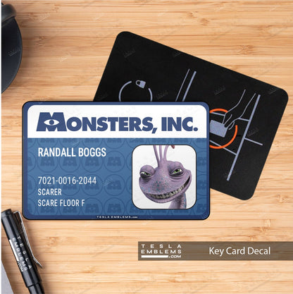 Randall's Monsters, Inc. Scare ID NFC Keycard Decal - Tesla Emblems