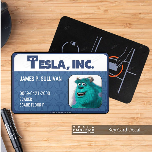 Sully's Monsters, Inc. Scare ID NFC Keycard Decal - Tesla Emblems