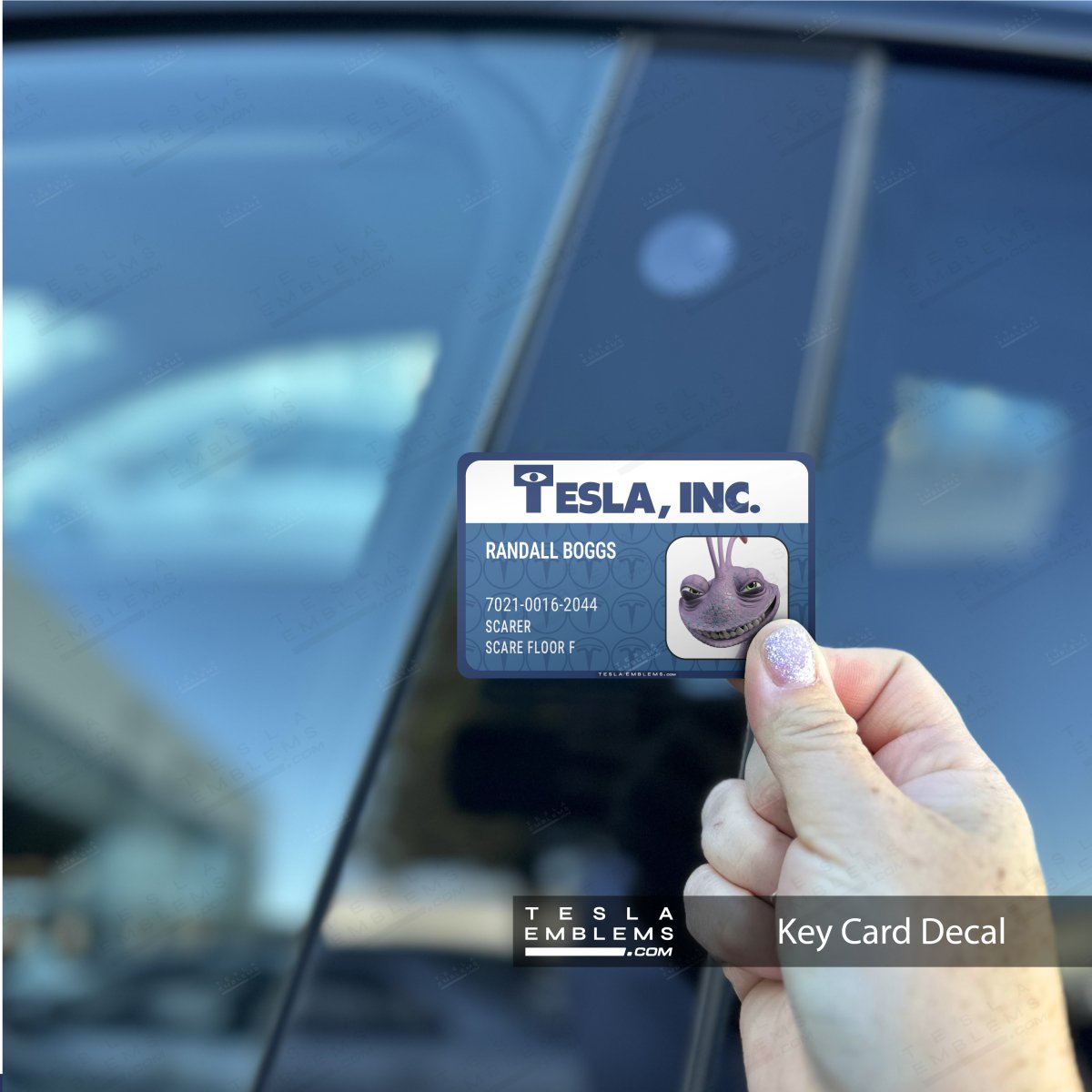 Randall's Monsters, Inc. Scare ID NFC Keycard Decal - Tesla Emblems