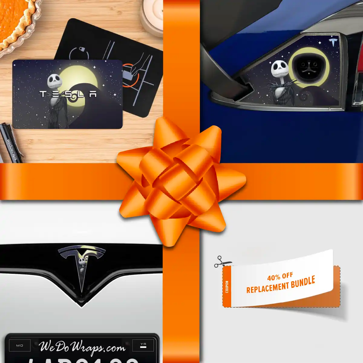 Holiday Bundle Moonlit Mischief Tesla Wrap Kit | Model X