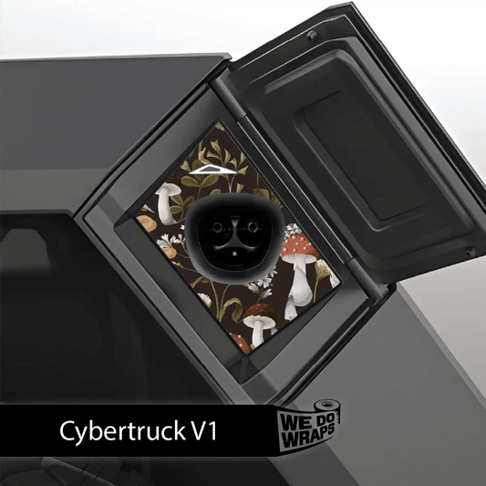 Mushroom Garden Tesla Charge Port Wrap | Cybertruck - Tesla Emblems