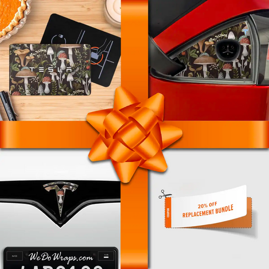 Holiday Bundle Mushroom Garden Tesla Wrap Kit | Model S - Tesla Emblems