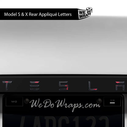 Mythosaur Tesla Emblem Decals (Front + Back) | Model S - Tesla Emblems