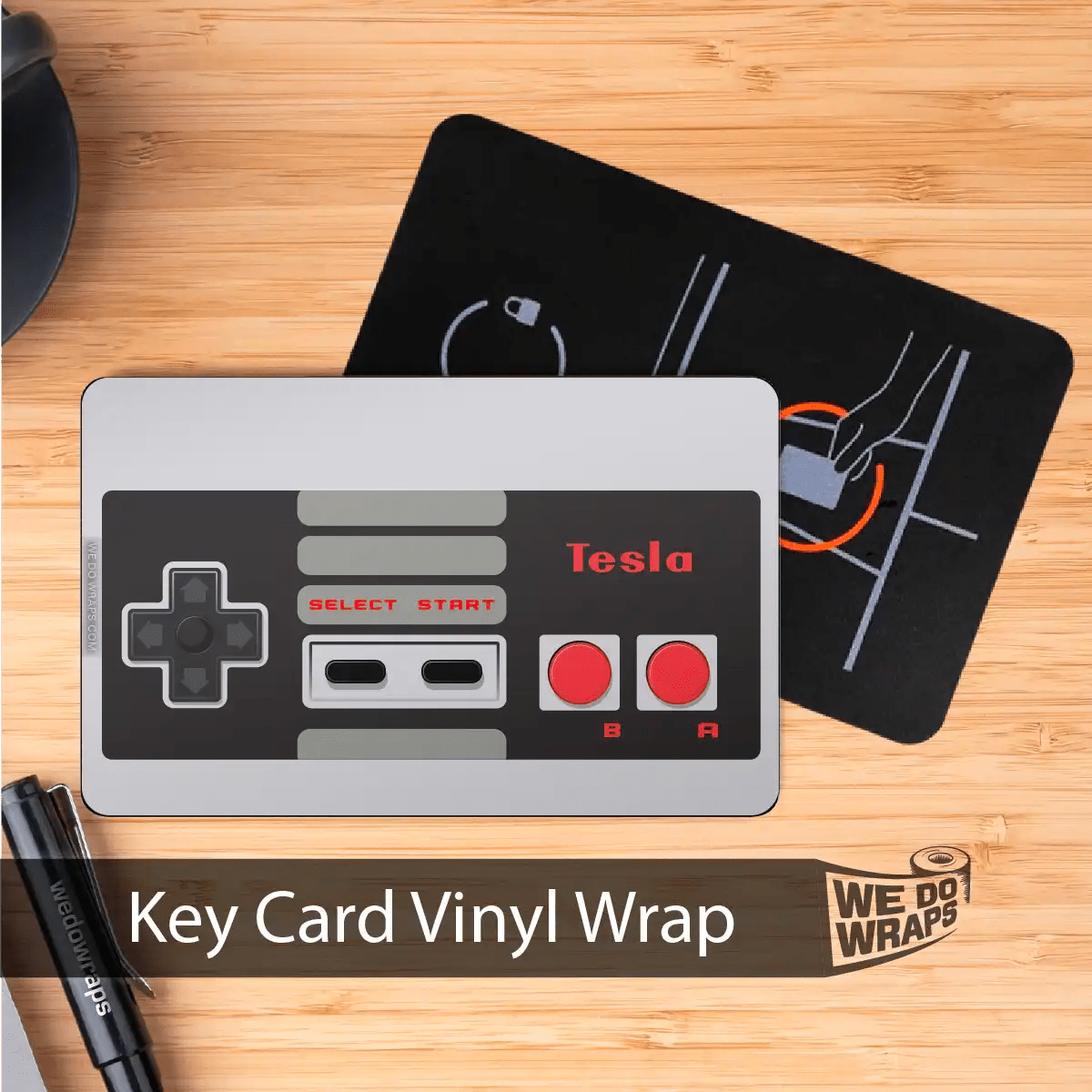 Game Controller | NFC Key Card Wrap - Tesla Emblems