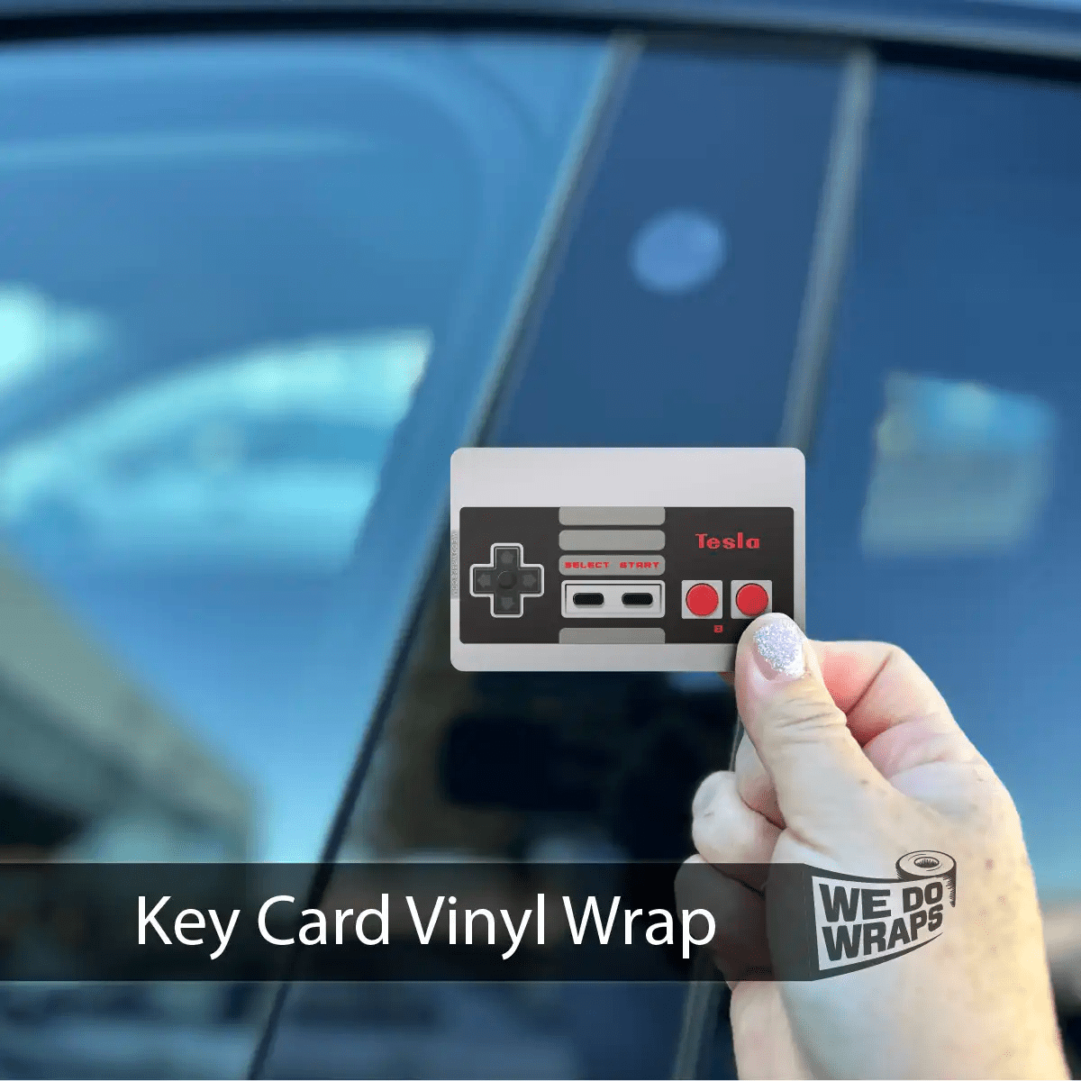 Game Controller | NFC Key Card Wrap - Tesla Emblems