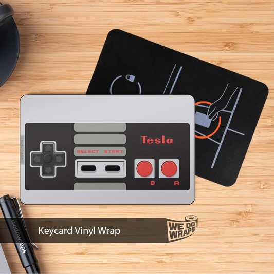NES Controller Tesla Keycard Decal - Tesla Emblems