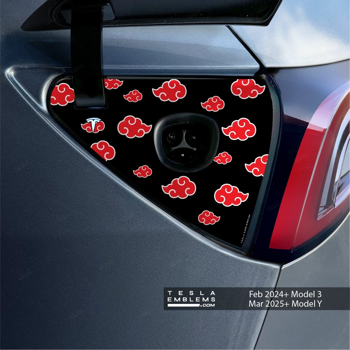 Naruto Akatsuki Tesla Charge Port Wrap | Model Y - Tesla Emblems