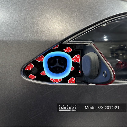 Naruto Akatsuki Tesla Charge Port Wrap