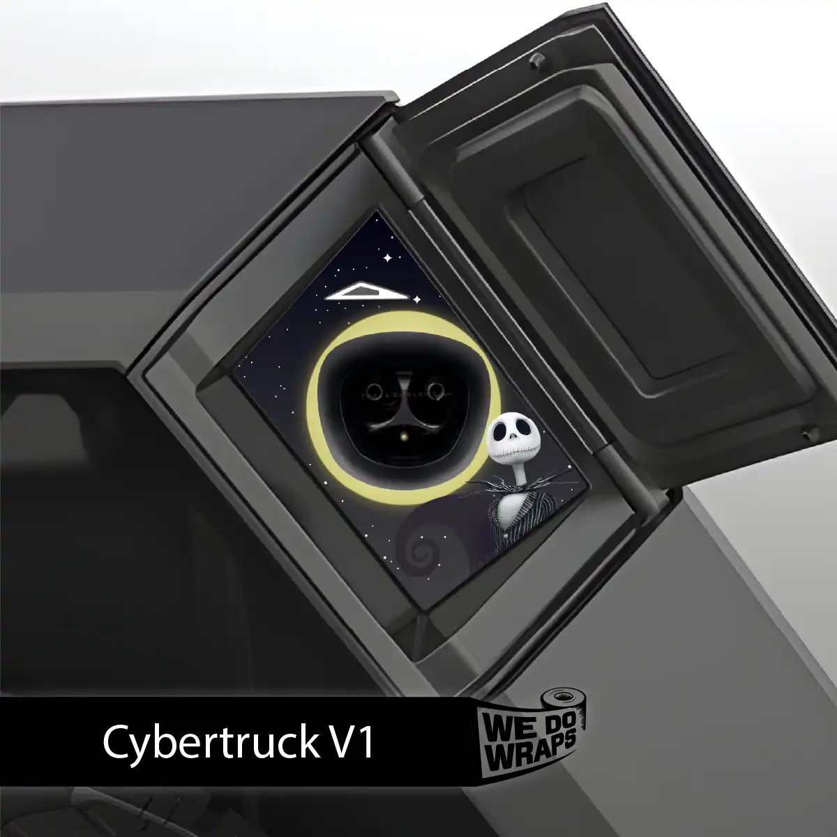 Moonlit Mischief Tesla Charge Port Wrap | Cybertruck