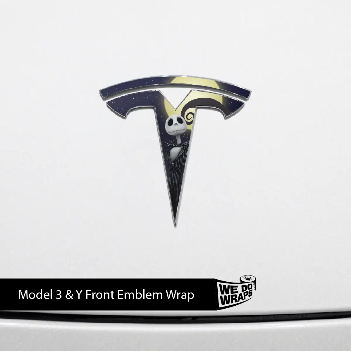 Moonlit Mischief Tesla Emblem Decals (Front + Back) | Model Y