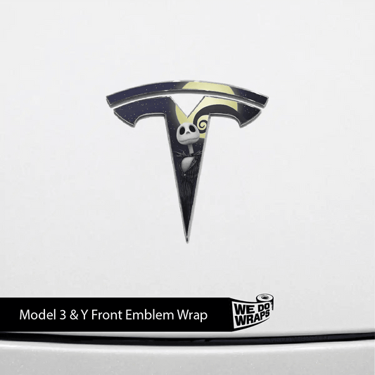 Moonlit Mischief Tesla Emblem Decals (Front + Back) | Model Y - Tesla Emblems