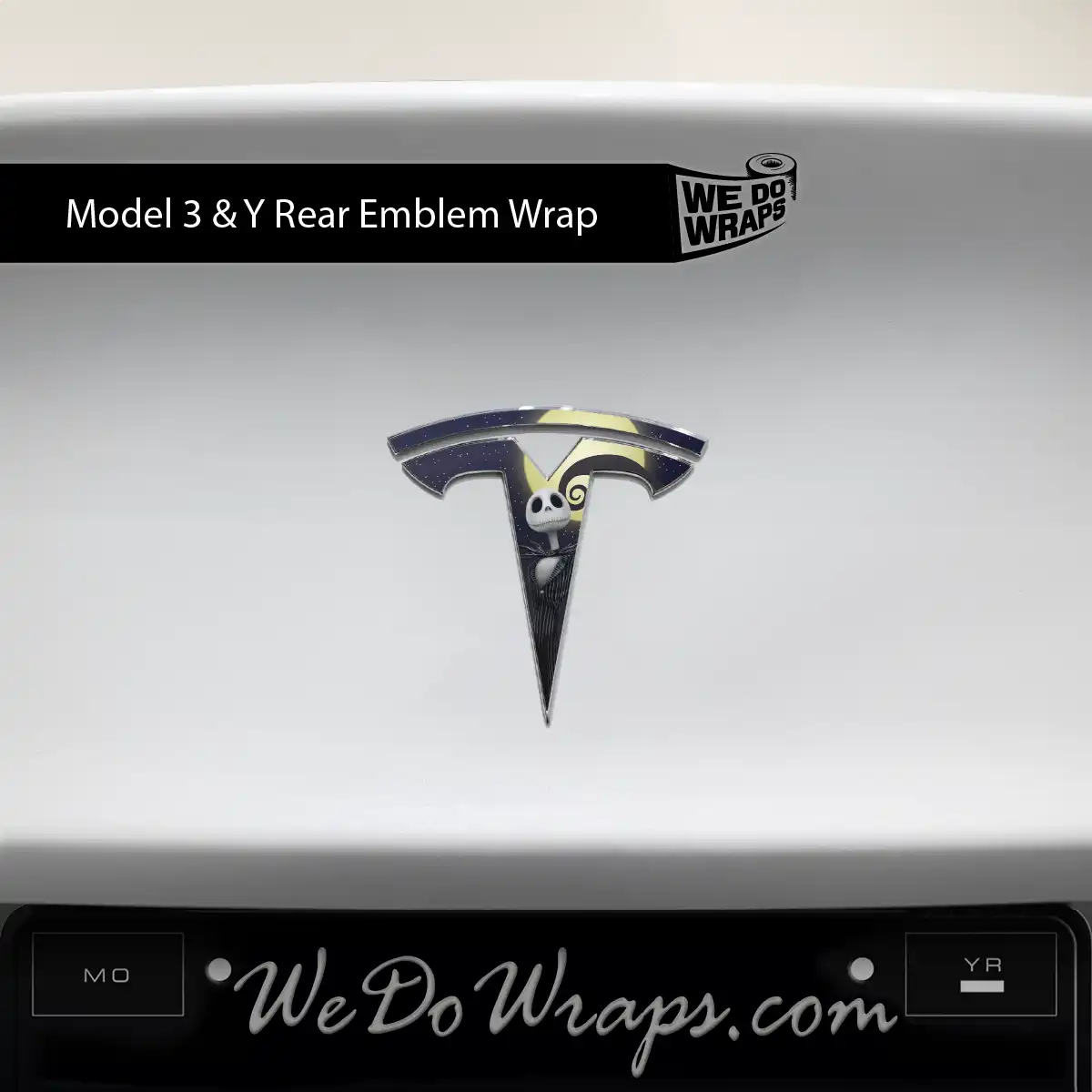 Moonlit Mischief Tesla Emblem Decals (Front + Back) | Model Y