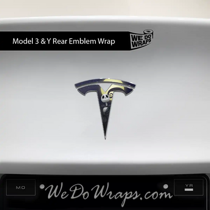 Moonlit Mischief Tesla Emblem Decals (Front + Back) | Model Y