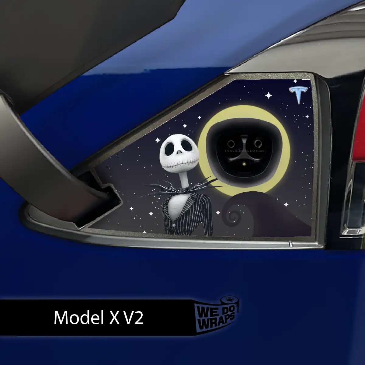 Moonlit Mischief Tesla Charge Port Wrap | Model X