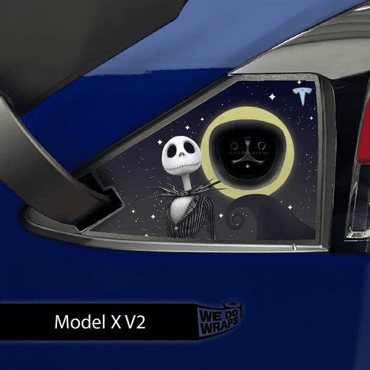 Moonlit Mischief Tesla Charge Port Wrap | Model X - Tesla Emblems