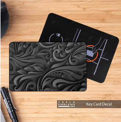 Nocturnal Petals NFC Keycard Decal - Tesla Emblems