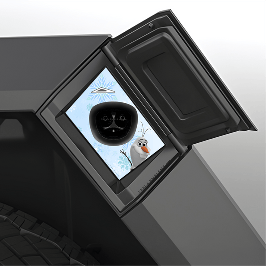 Frozen Olaf Tesla Charge Port Wrap - Tesla Emblems
