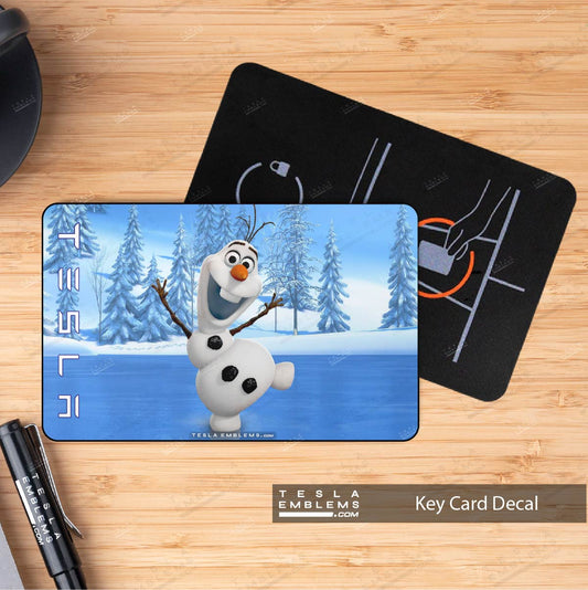 Olaf Tesla Keycard Decal - Tesla Emblems