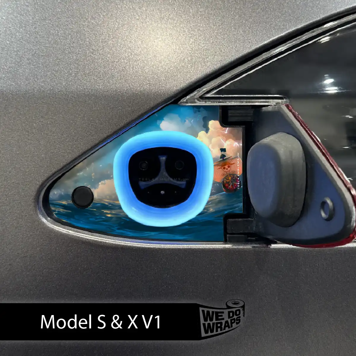 Grand Line Tesla Charge Port Wrap | Model S - Tesla Emblems
