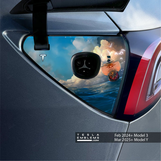 One Piece Tesla Charge Port Wrap | Model Y - Tesla Emblems