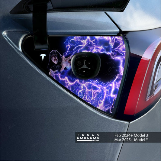 Darth Sidious Palpatine Tesla Charge Port Wrap | Model Y - Tesla Emblems