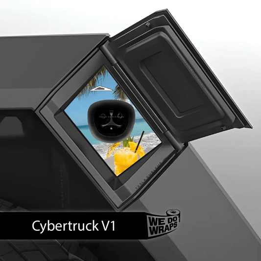 Paradise Tesla Charge Port Wrap | Cybertruck - Tesla Emblems