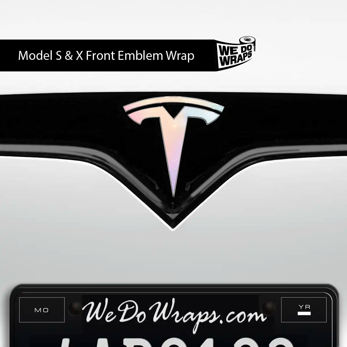 Pastel Galaxy Tesla Emblem Decals (Front + Back) | Model X - Tesla Emblems