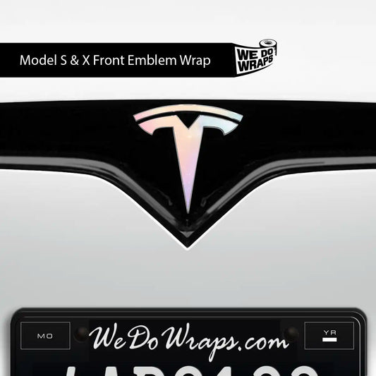 Pastel Galaxy Tesla Emblem Decals (Front + Back) | Model X - Tesla Emblems