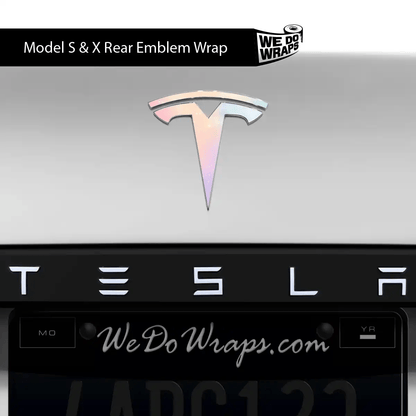 Pastel Galaxy Tesla Emblem Decals (Front + Back) | Model X - Tesla Emblems