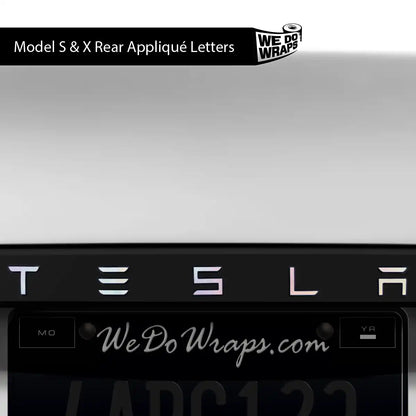 Pastel Galaxy Tesla Emblem Decals (Front + Back) | Model X - Tesla Emblems