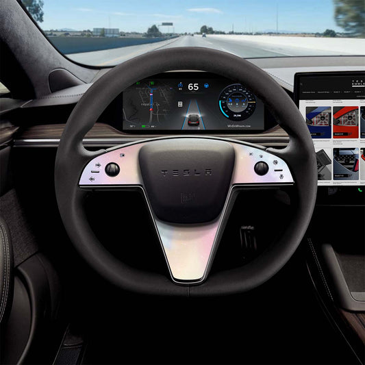 Pastel Galaxy Tesla Steering Wheel Trim Decal Kit (3pcs) | MX ’21-26 - Tesla Emblems