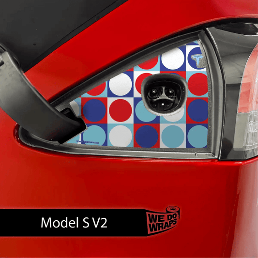 Patriot Pop Charge Port Wrap | Model S - Tesla Emblems