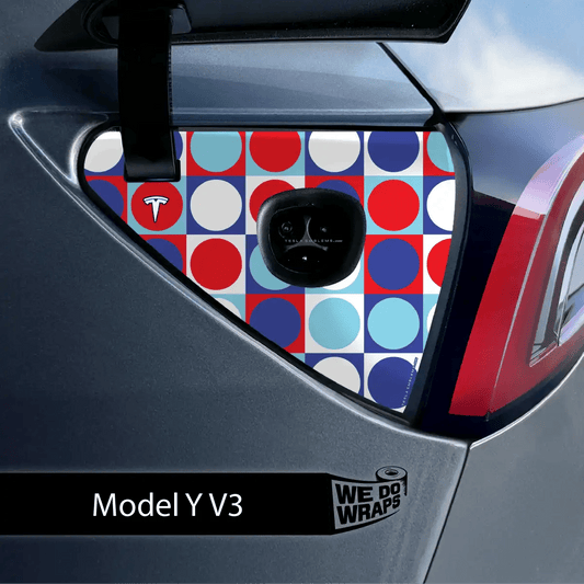 Patriot Pop Charge Port Wrap | Model Y - Tesla Emblems