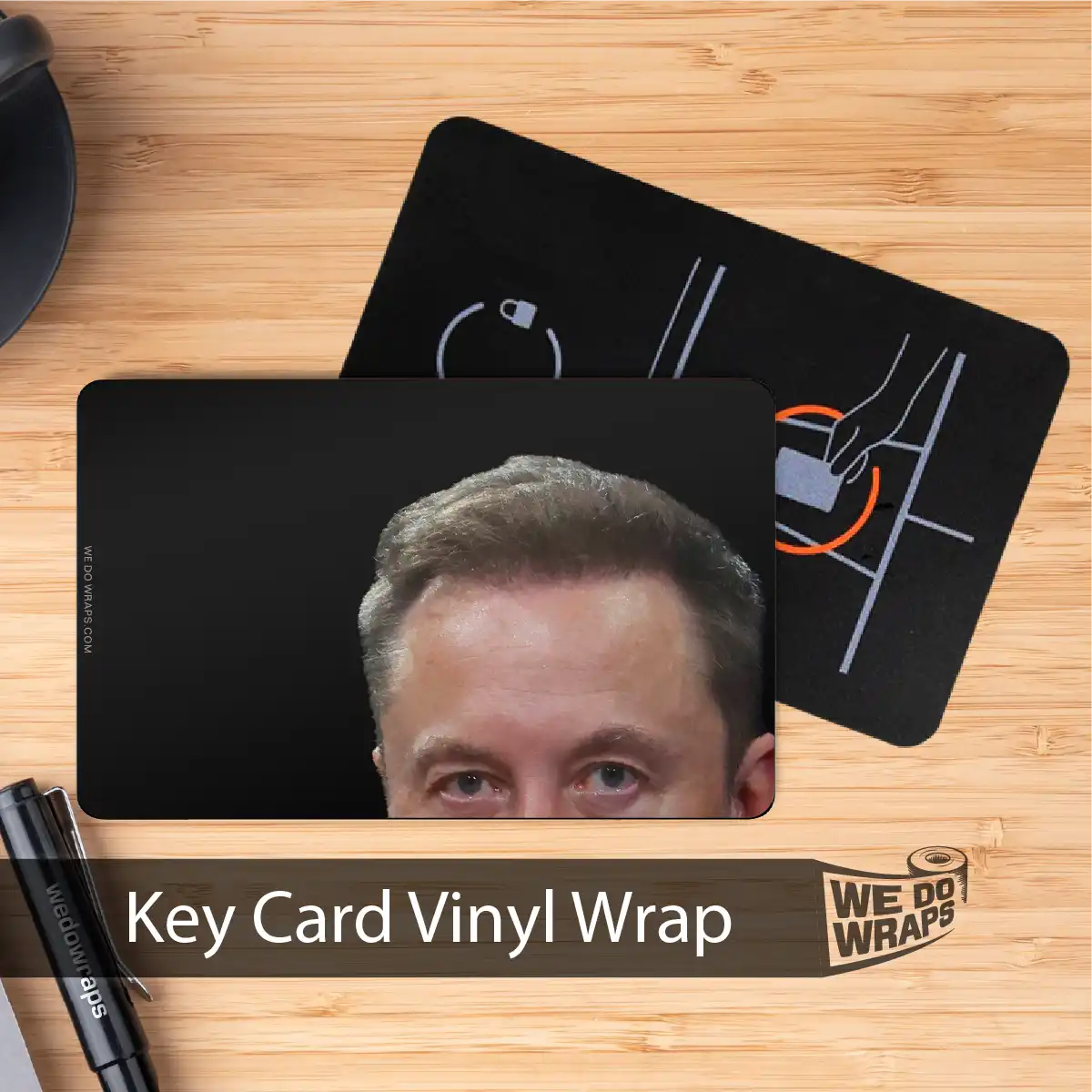 Peekaboo Elon Meme | NFC Key Card Wrap - Tesla Emblems