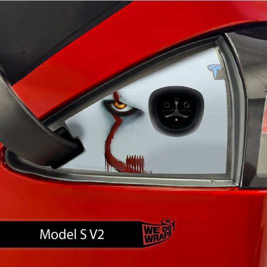 Pennywise the Dancing Clown Tesla Charge Port Wrap | Model S - Tesla Emblems