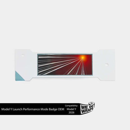 Launch Performance Mode Badge | Genuine OEM Original Rear Trunk Badging - Tesla Emblems