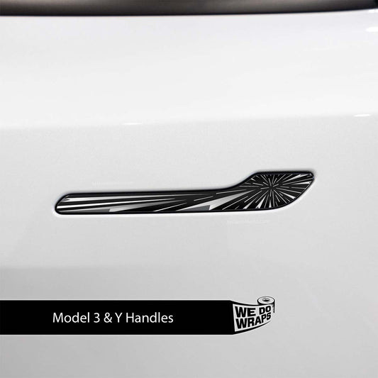 Tesla Ludicrous Performance Mode Tesla Door Handle Decals (4pcs) - Tesla Emblems