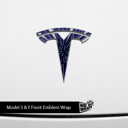 Insane Performance Mode Tesla Emblem Decals (Front + Back) | Model 3 - Tesla Emblems