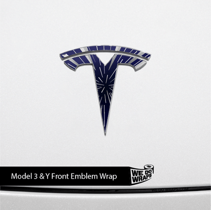 Insane Performance Mode Tesla Emblem Decals (Front + Back) | Model 3 - Tesla Emblems