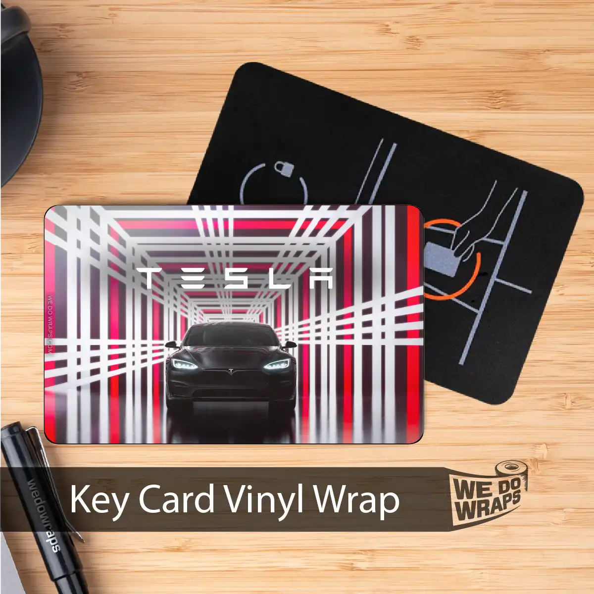 Plaid Model S | NFC Key Card Wrap - Tesla Emblems