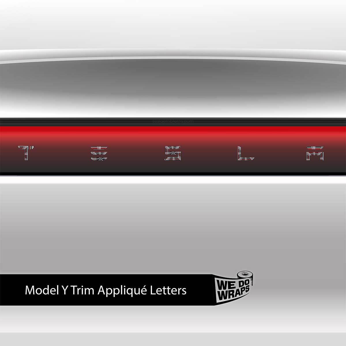 Plaid Performance Mode Tesla Emblem Decals (Front + Back) | Model Y - Tesla Emblems
