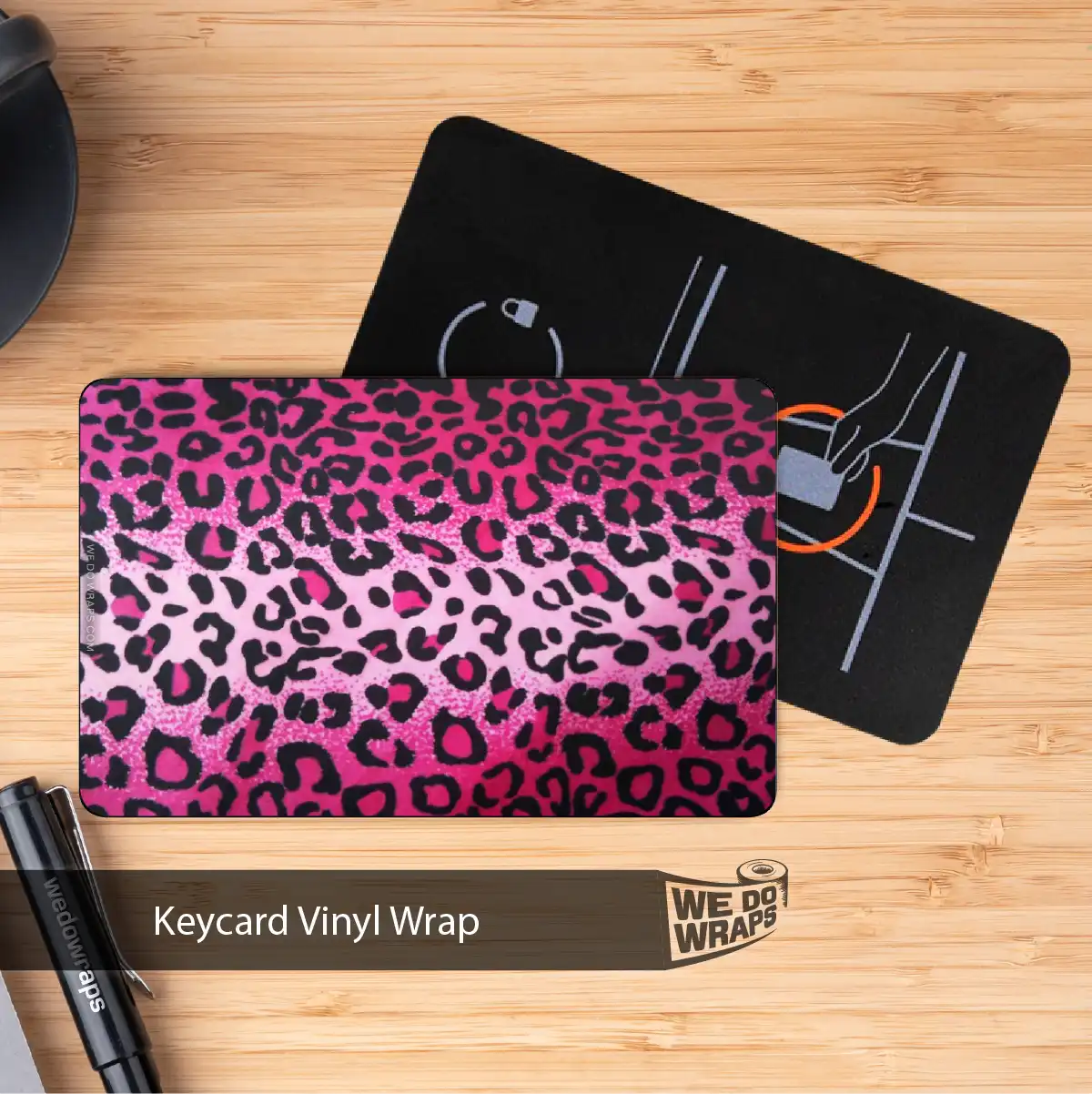 Pink Panther Pattern Tesla Keycard Decal - Tesla Emblems