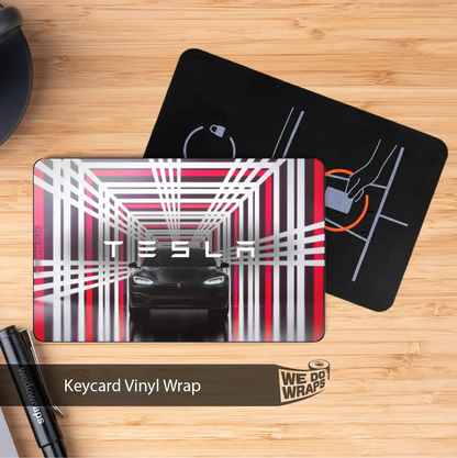 Plaid Model S Tesla Keycard Decal - Tesla Emblems