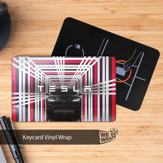 Plaid Model S Tesla Keycard Decal - Tesla Emblems